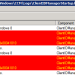 ClientIDManagerStartup log file showing failures